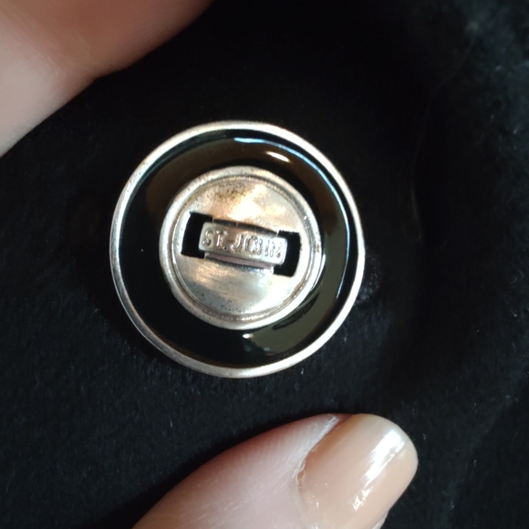 St John Black 100% wool overcoat - Picture 3 of 8